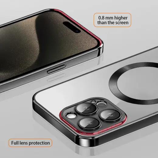 Vmax Electroplating Mag TPU case for Samsung Galaxy S25 Ultra black Photo
