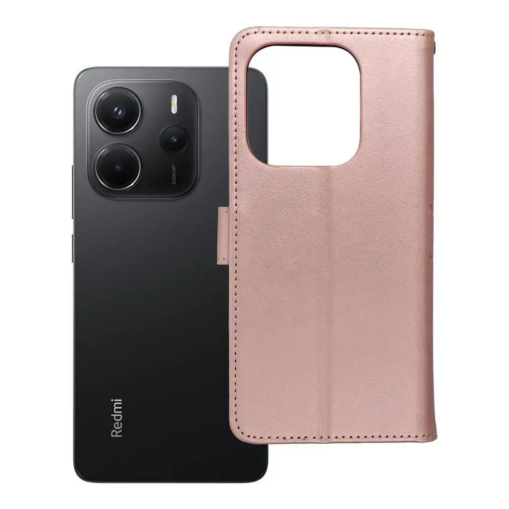 MEZZO Book case for XIAOMI Redmi Note 14 4G (GLOBAL - 164,84mm x 78,15mm x 8,16mm) mandala rose gold
