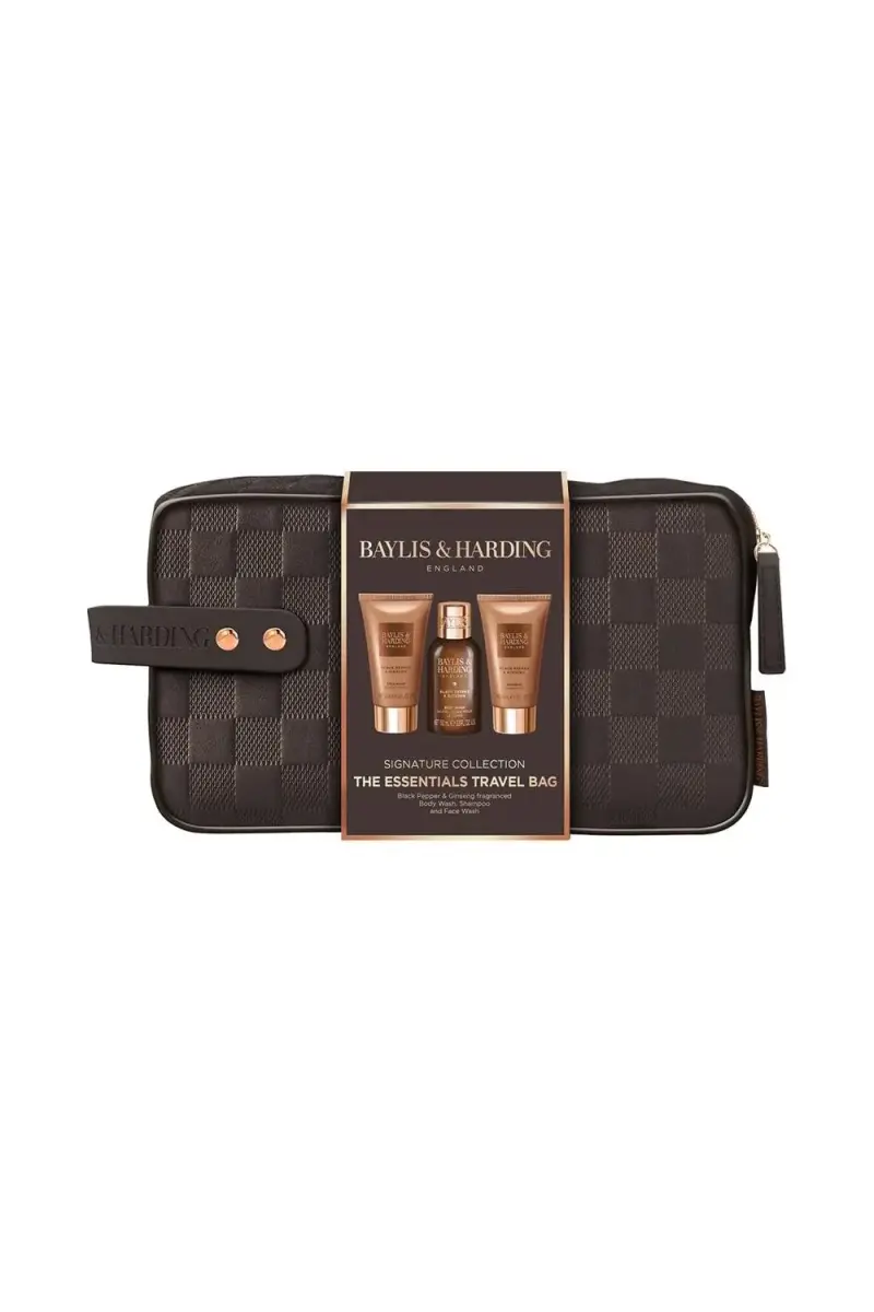 Debenhams Men Black Pepper & Ginseng Men's the Essentials Travel Wash Bag Gift Set