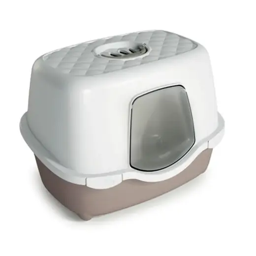 Унитаз для кошек Tres Chic Indoor Filter 56x39x39см белый|светло-серый