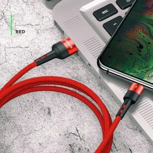 USAMS SJ312MC02 data transfer and charging cable | USB-A to Micro USB | 10W | 1m | red