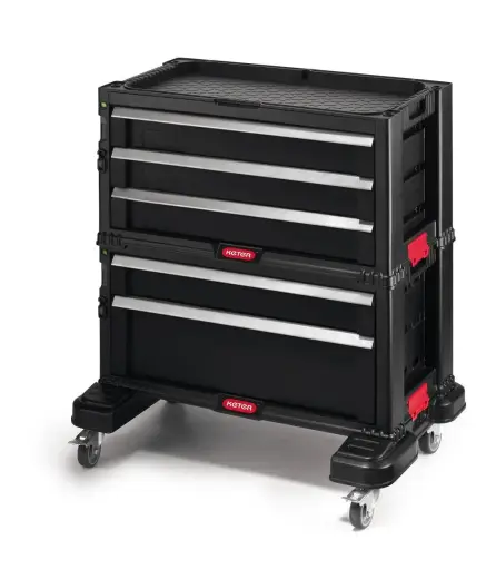 Tool Chest with 5 Drawers on wheels Drawers Tool Chest Set 56,2x28,9x50,2cm