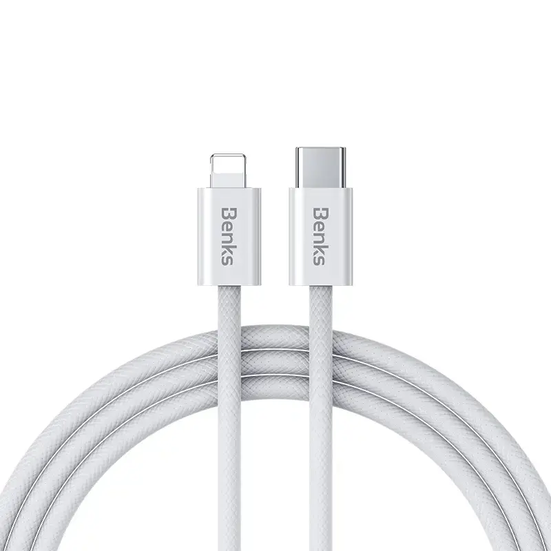 BenksCable D46 - Type C to Lightning - PD 27W 3A 1 metre white