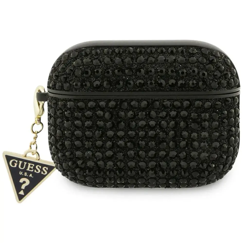 Case Guess Rhinestone Triangle Charm for AirPods Pro 3 black
