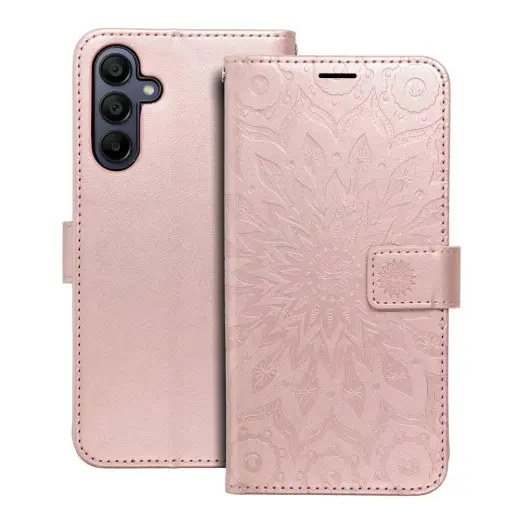 MEZZO mandala grāmatveida maciņš telefonam Samsung Galaxy A15 4G (A155) | A15 5G (A156) rozā