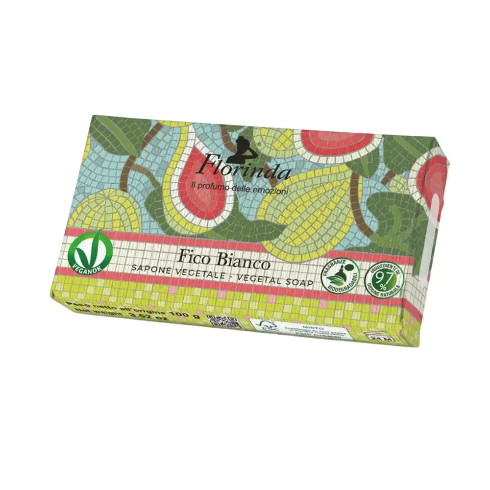 Florinda, White Fig, Vegan, Hydrating, Scented Soap Bar , Body, 100 g