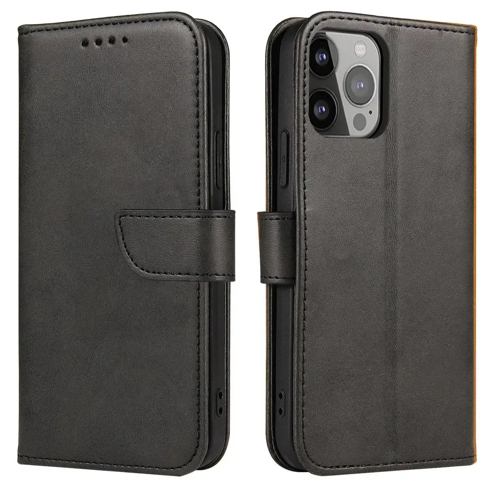 Magnet Case with Flip for Samsung Galaxy S25 Edge - Black