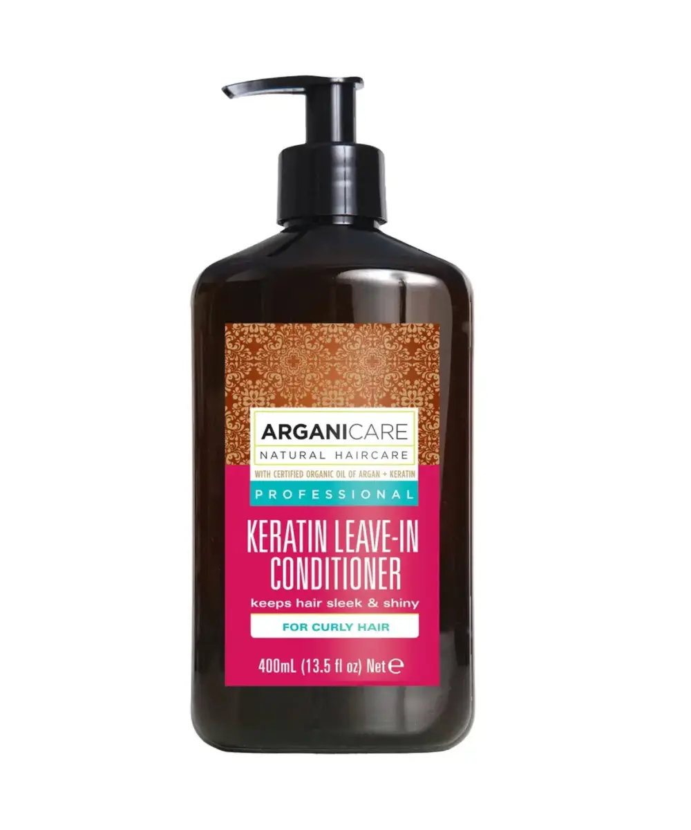 Arganicare, Keratin, Hair Leave-In Conditioner, Shiny, 400 ml