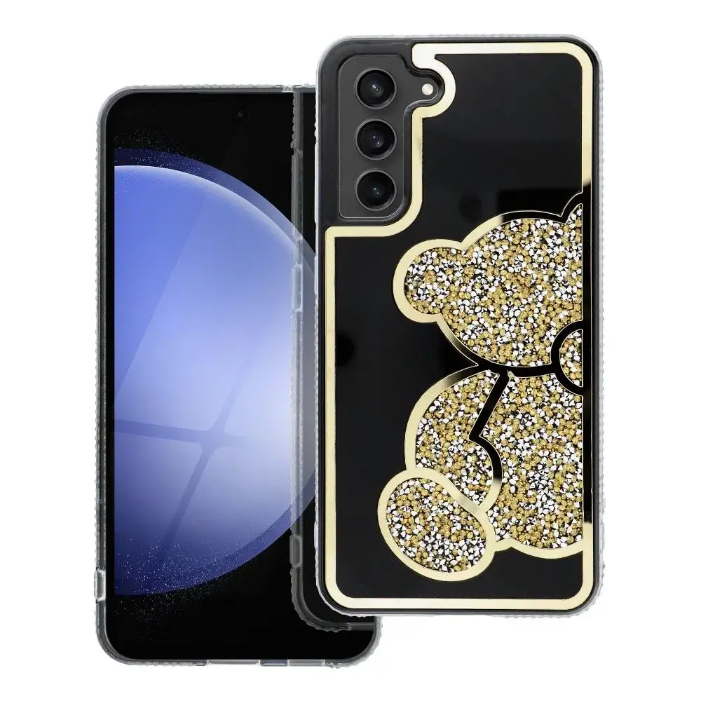 Teddy Bear maciņš telefonam Samsung Galaxy S25 FE (S731) zelta krāsā (rotaļu lācītis)