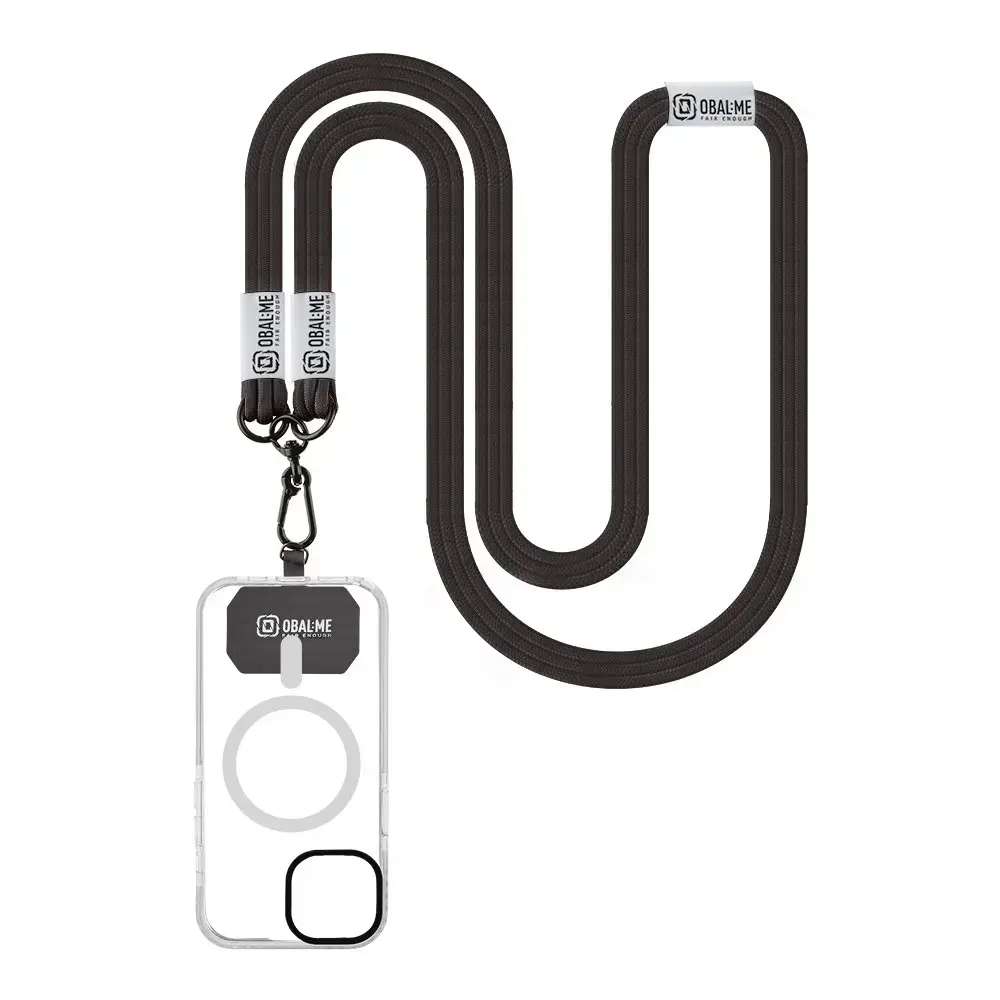 OBAL:ME NeckTag Trio Rope for Mobile Phone Black