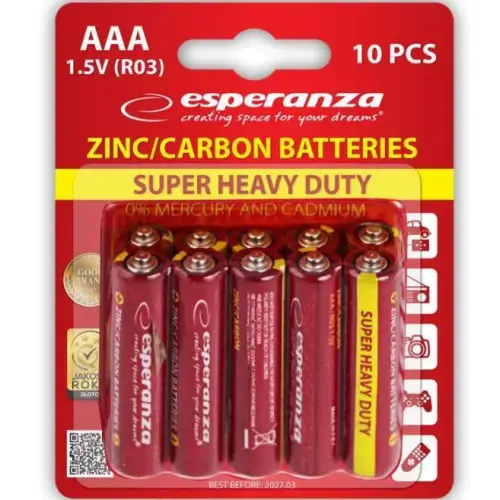 Esperanza EZB205 R03-10BB (AAA) Blistera iepakojumā 10gb