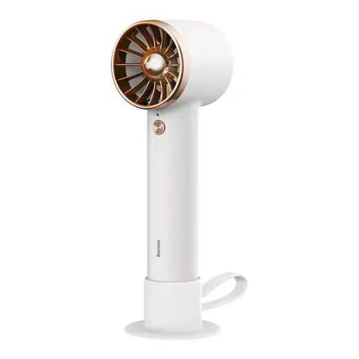 Baseus Flyer Turbine portable hand fan + USB-C cable (white)