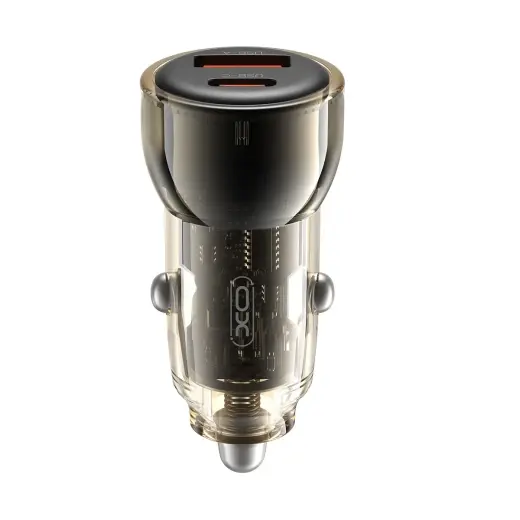 Зарядка для автомобиля XO CC60 | 60W | USB-A, USB-C | чёрная