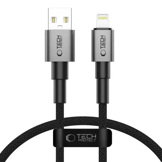 Tech-Protect Ultraboost DNA data transfer and charging cable | USB-A to Lightning | 12W | 0.25m | gray