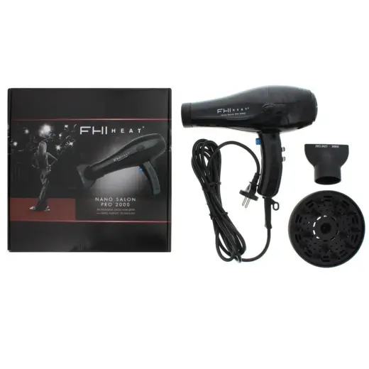FHI Heat, Nano Salon Pro 2000, Electric Hair Dryer, Black