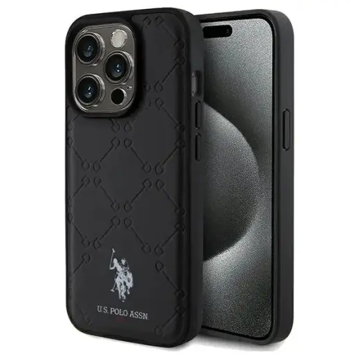 US Polo USHCP15XPYOK iPhone 15 Pro Max 6.7" czarny|black Yoke Pattern