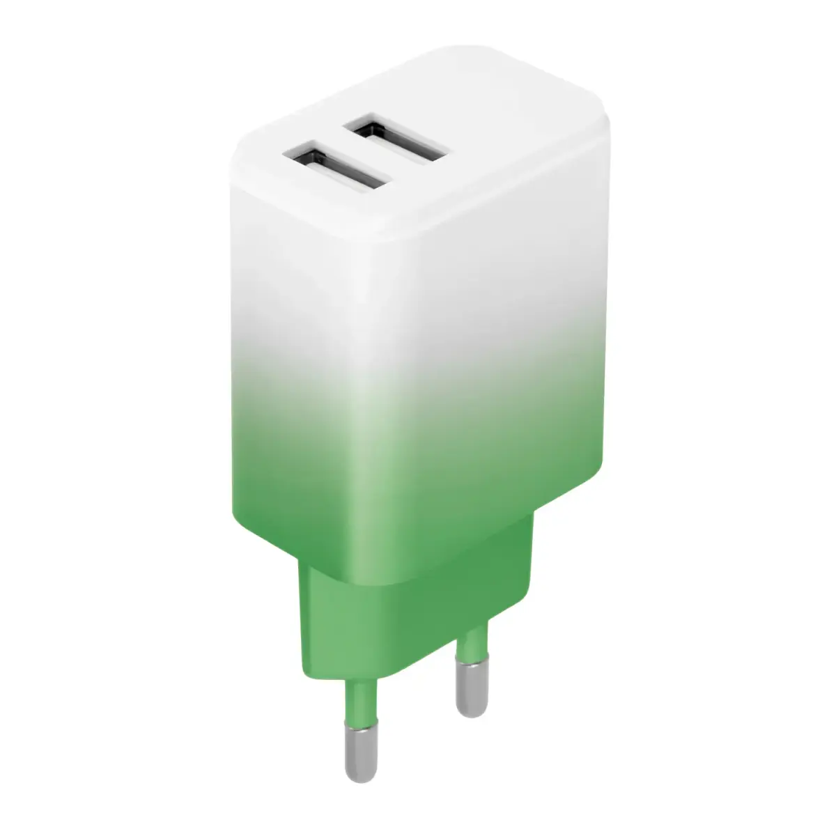 Setty LSIG-AA-20 tīkla lādētājs | 18W | 2x USB | mentola-white gradient