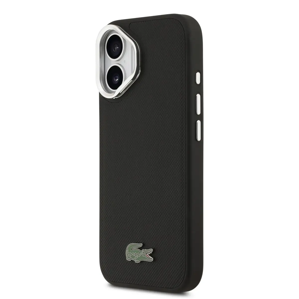 Lacoste Iconic Petit Pique Camera Stand MagSafe Case for iPhone 17 Black