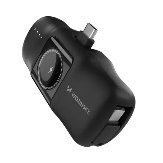 Внешний аккумулятор (powerbank) Wozinsky WF16-YCS Mini | 5 000 мА·ч | 15 Вт | USB-C, Apple Watch | чёрный