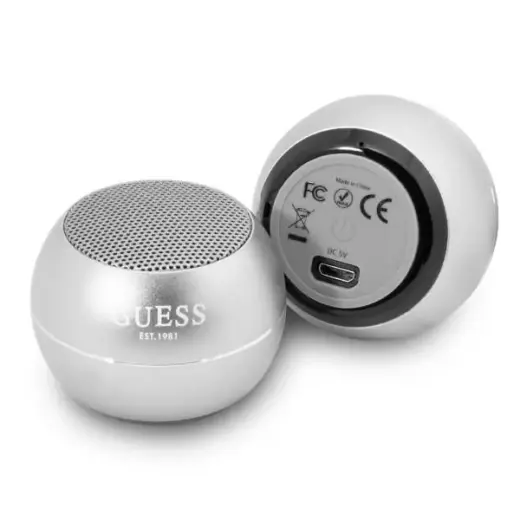 Guess głośnik Bluetooth GUWSALGEG Speaker mini szary|grey