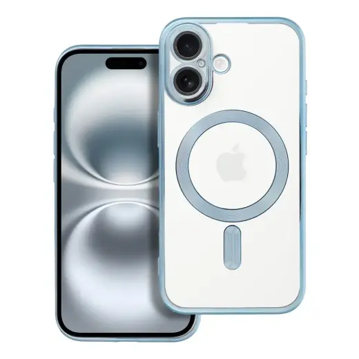 Electro Mag telefono dėklas su MagSafe palaikymu iPhone 16 mėlynas
