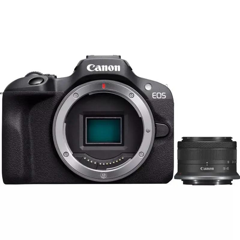 Canon Camera EOS R100 + RF-S RFS 18–45mm IS STM Kit black Schwarz (6052C013)
