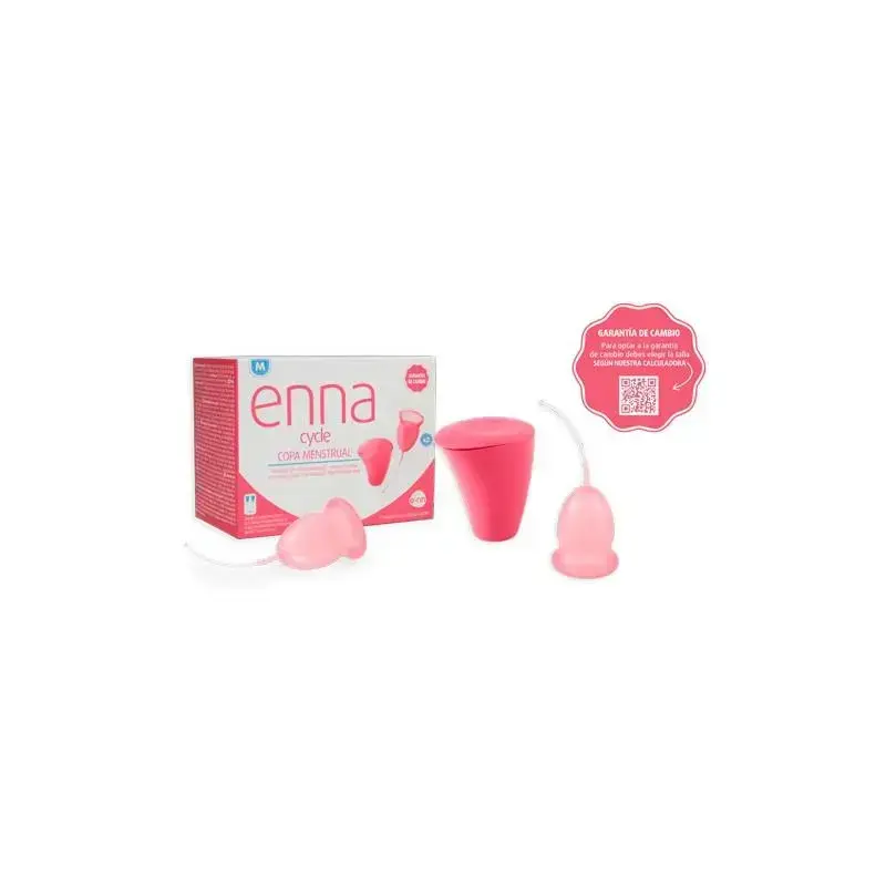 ENNA Cycle Menstrual Cup Size M, 2 Cups, Sterilizer