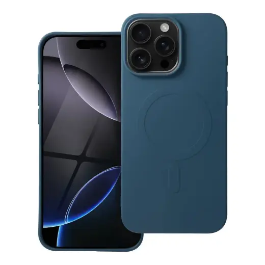 SILICONE MAG COVER (big hole) case compatible with MagSafe for IPHONE 16 Pro Max blue