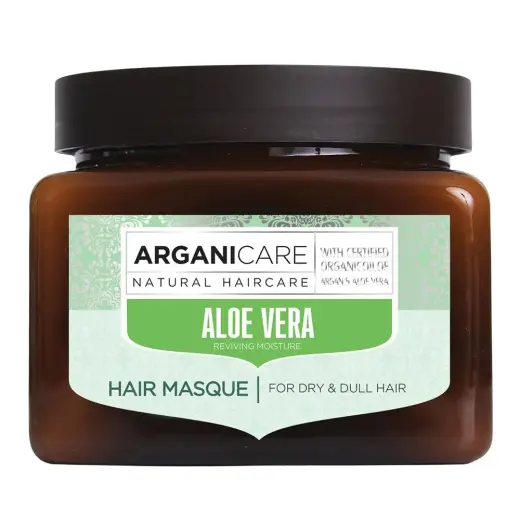 Arganicare, Aloe Vera, Vegan & Cruelty-Free, Hair Treatment Cream Mask, Hydrating & Repairing, Weekly, 500 ml