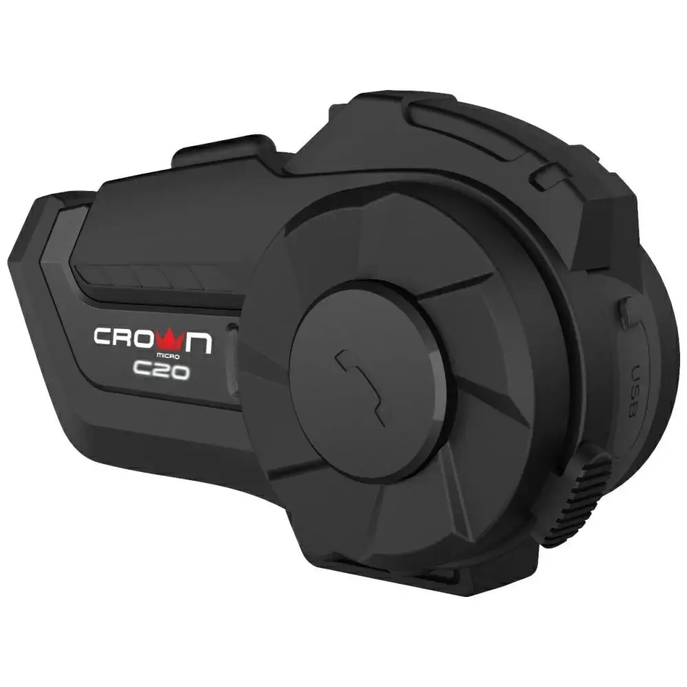 Motorcycle intercom Crown C20 Bluetooth 5.1 black