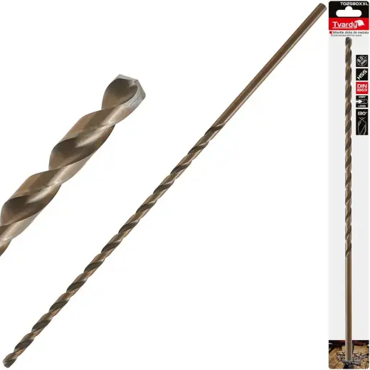 Ilgas HSS DIN1869 8.0 x 390mm auksinis metalo sraigtinis grąžtas
