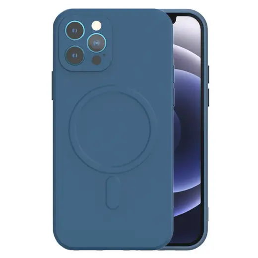 TEL PROTECT MagSilicone phone case with MagSafe support for iPhone 13 Pro navy