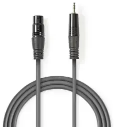 Kabelis Nedis XLR M - 3.5mm M 3m