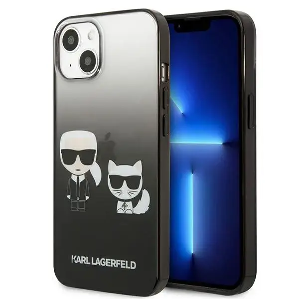 Karl Lagerfeld KLHCP13MTGKCK iPhone 13 6,1" hardcase czarny|black Gradient Ikonik Karl & Choupette