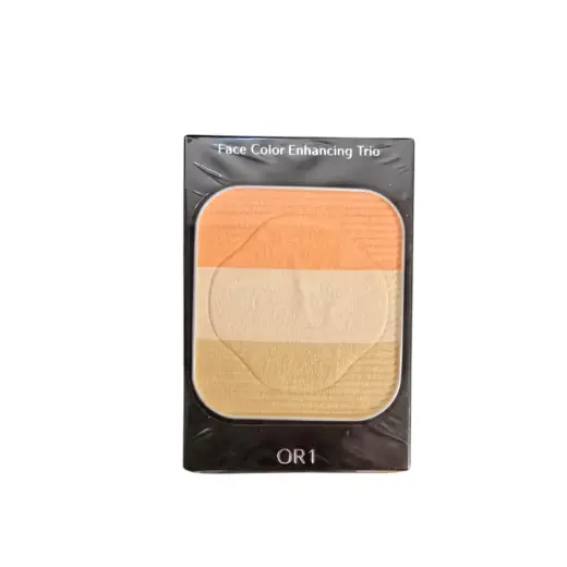 Shiseido, Face Color Enhancing Trio, Non-Comedogenic, Blushing|Sculpting & Harmonizing, Face Palette, Or1, Peach, 3 Shades, 7 g *Tester