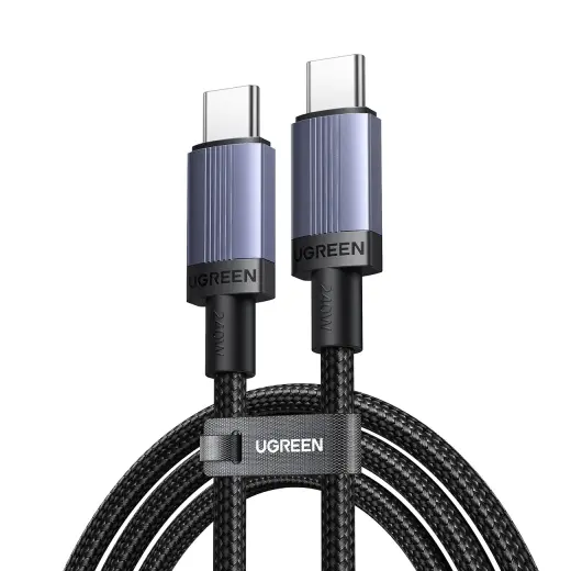 Ugreen datu pārraides un uzlādes vads | USB-C uz USB-C | PD | 240W | 0.5m | melns