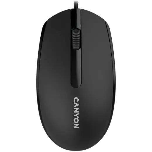 CANYON M-10, Canyon Wired optical mouse with 3 buttons, DPI 1000, with 1.5M USB cable, black, 65*115*40mm, 0.1kg