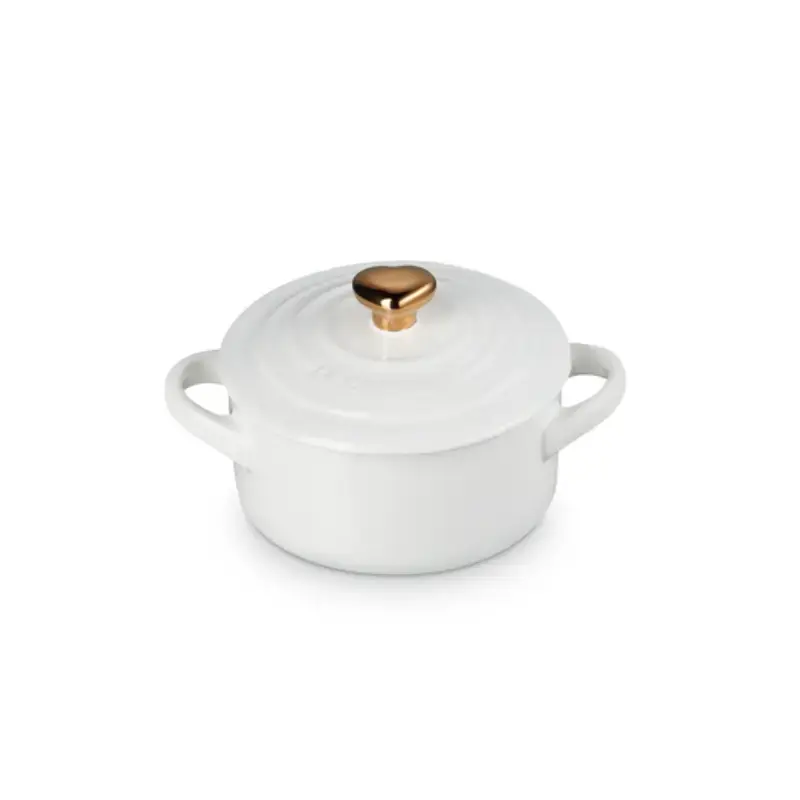 Mini Cocotte keramikos indas Ø10 cm, baltas