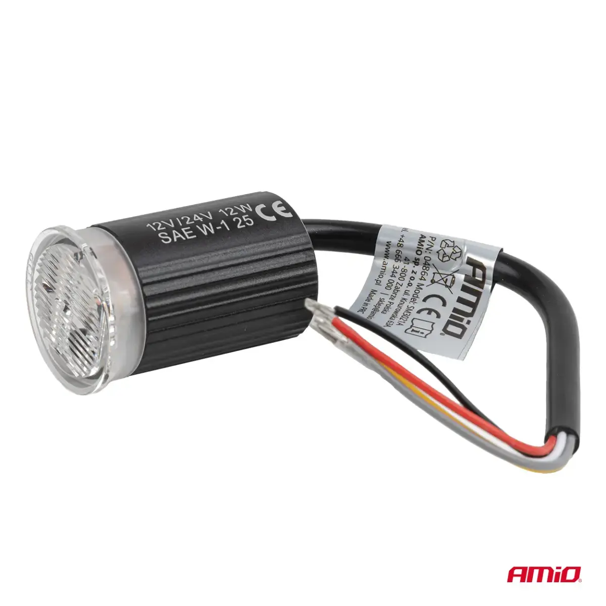LED warning lamp R65 12V 24V 12W AMIO-04864