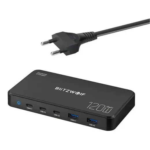 BlitzWolf BW-i100 tīkla lādētājs | 120W | USB-A, USB-C