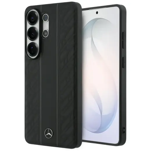 Mercedes Laurel Leaves Vertical Stripes phone case with MagSafe support for Samsung Galaxy S26 Ultra (S948) black