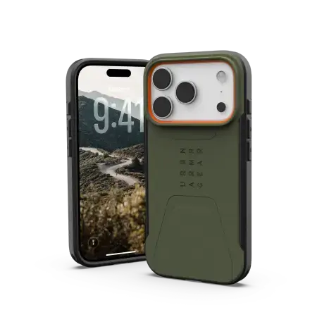 UAG Civilian MagSafe case for iPhone 17 Pro - olive and orange