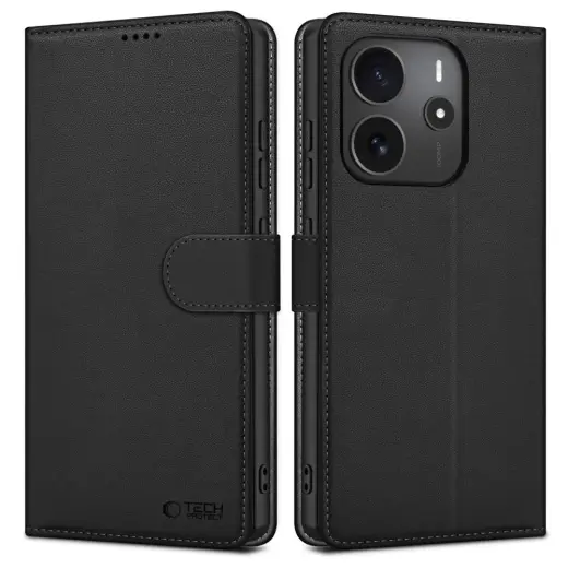Tech-Protect book type phone case for Redmi Note 14 4G black