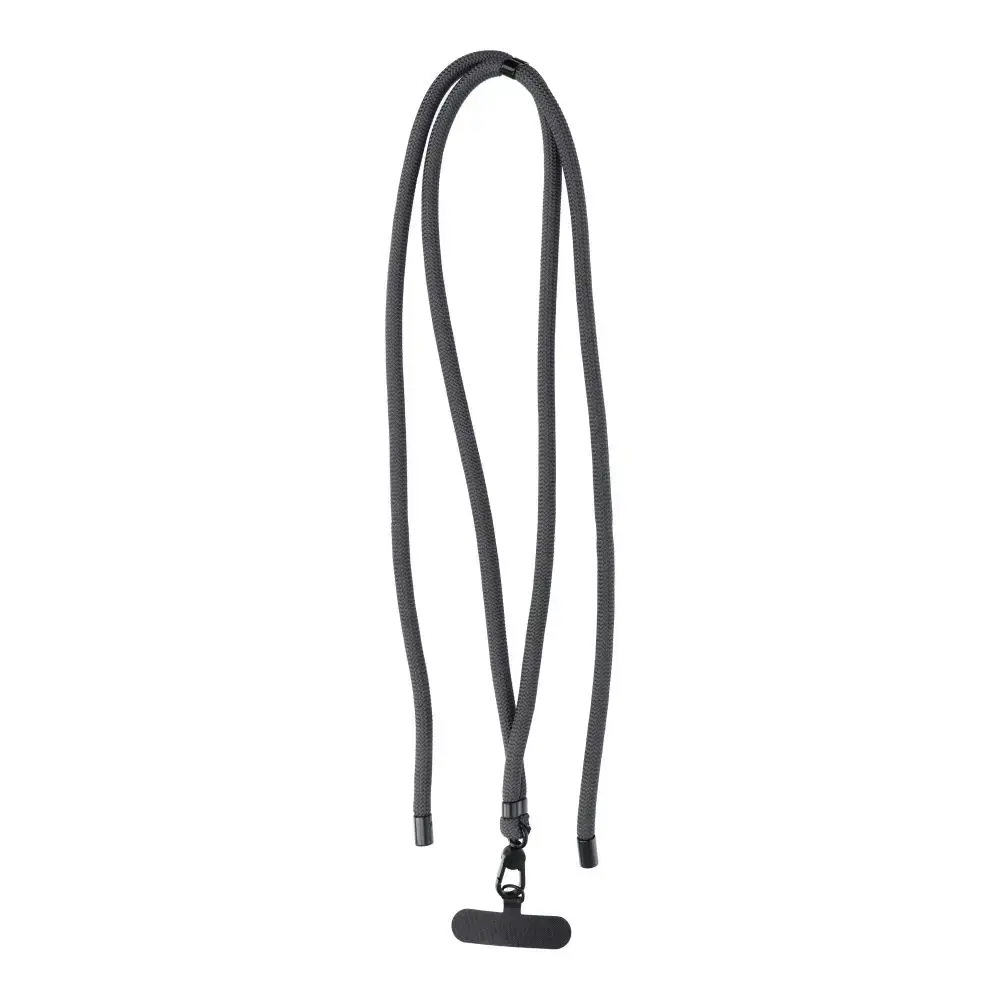 SWING (8mm) Phone lanyard, Phone pendant with adjustable length / cord length 165cm (max 82.5cm in the loop) / on the shoulder or neck - grey