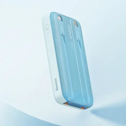 Baseus Comet Series external battery (powerbank) | 10000 mAh | 22.5W | USB-C, Lightning, USB-A | LED display | blue