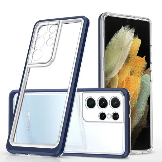 Hybrid Armor 3-in-1 phone case for Samsung Galaxy S22 Ultra (S908) blue
