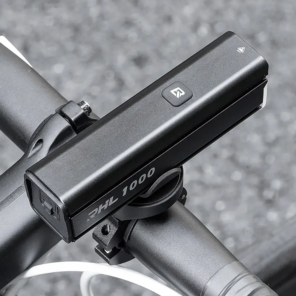 Rockbros 24610002001 Front Bike Light 1000 lm + USB-C - USB-A Cable - Black