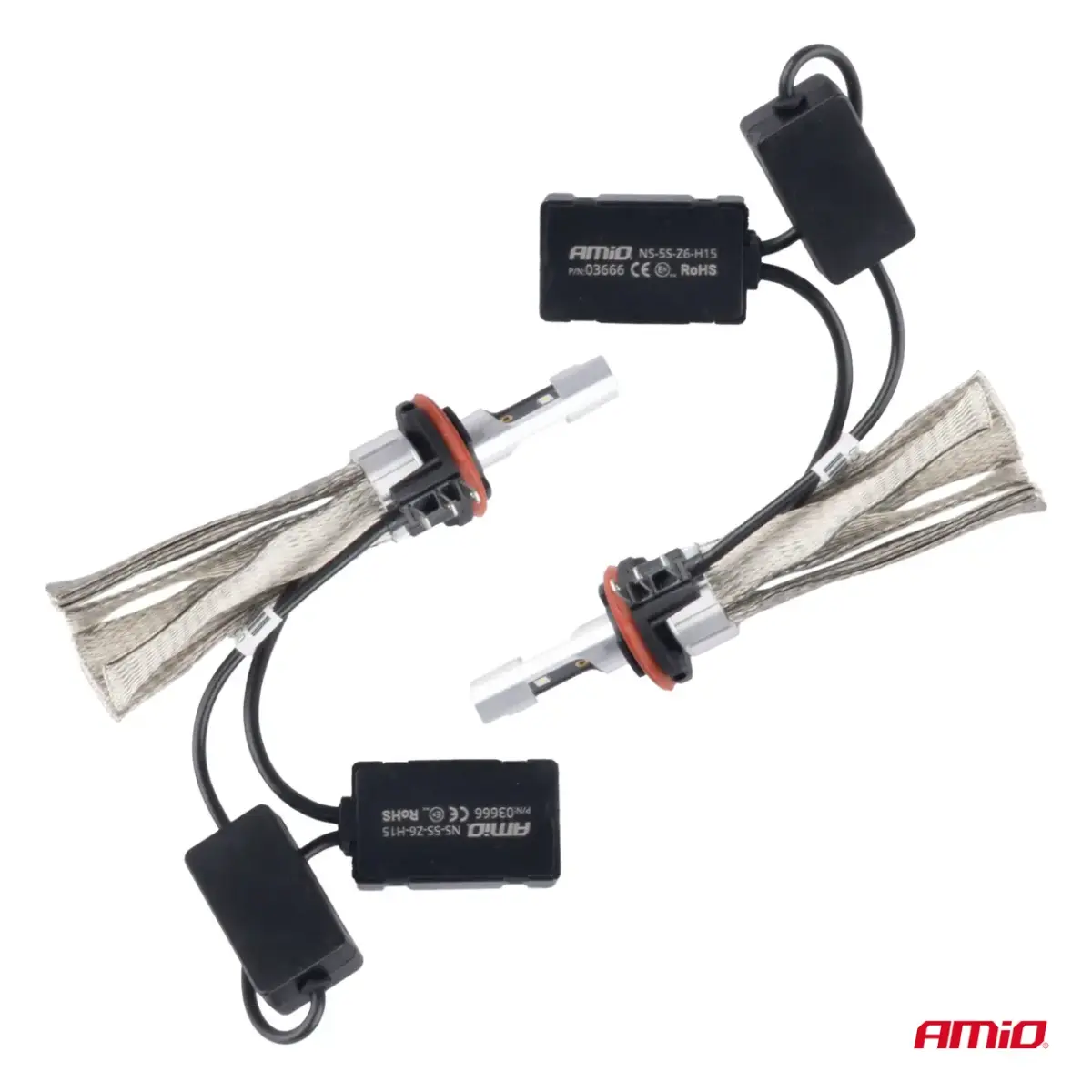 LED car bulbs FLEX+ H15 6000K series 12V 24V Canbus AMIO-03666