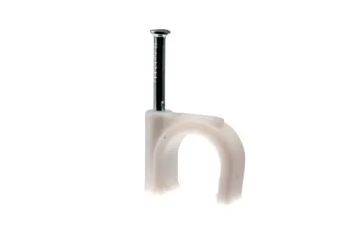 Cable clip 7mm white (100) 1gb