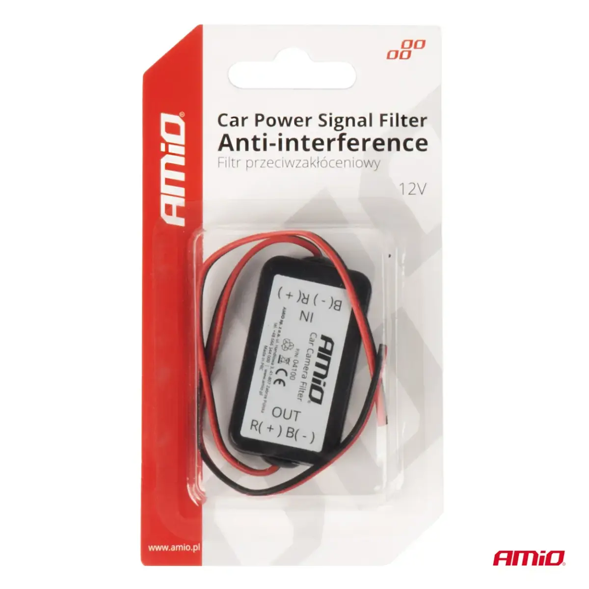 Car Power Signal Filter Anti-interference 12V AMIO-04100